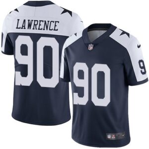 Dallas Cowboys #90 Demarcus Lawrence Navy Thanksgiving  Vapor Untouchable