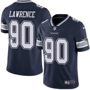 Dallas Cowboys #90 Demarcus Lawrence Navy Vapor