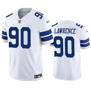 Dallas Cowboys #90 Demarcus Lawrence White 2023 F.U.S.E. Vapor