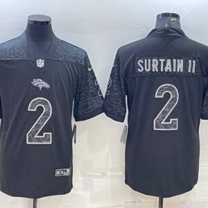 Denver Broncos #2 Patrick Surtain II Black Reflective