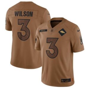 Denver Broncos #3 Russell Wilson 2023 Brown Salute To Service