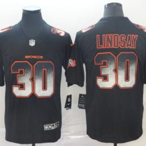 Denver Broncos #30 Phillip Lindsay Black Pyrotechnic Version