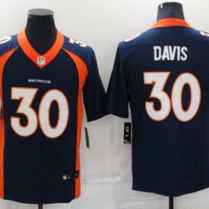 Denver Broncos #30 Terrell Davis Navy Blue Vapor Untouchable