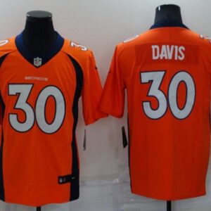 Denver Broncos #30 Terrell Davis Orange Vapor Untouchable