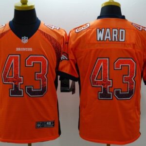 Denver Broncos #43 T.J. Ward Orange Elegant Edition