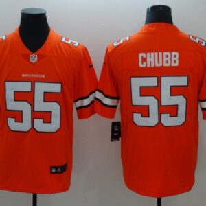 Denver Broncos #55 Bradley Chubb Orange