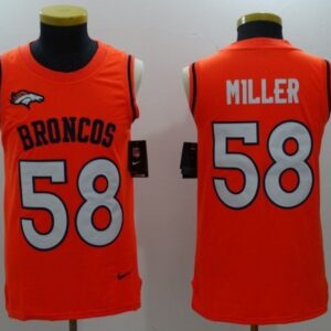 Denver Broncos #58 Von Miller Orange Short sleeve Vapor