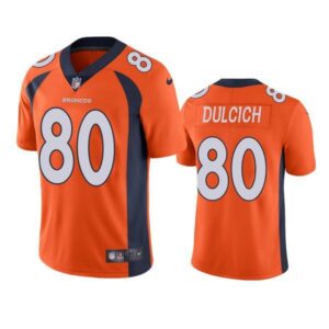 Denver Broncos #80 Greg Dulcich Orange Vapor Untouchable