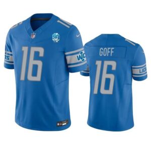 Detroit Lions #16 Jared Goff Blue 2023 F.U.S.E. 90th Anniversary