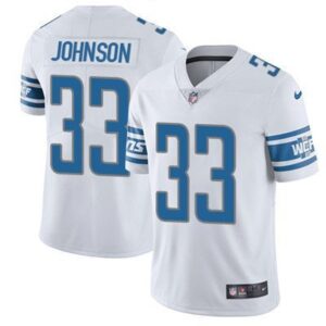 Detroit Lions #33 Kerryon Johnson White  Vapor Untouchable