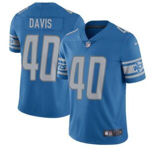 Detroit Lions #40 Jarrad Davis Light Blue Team Color  Vapor Untouchable