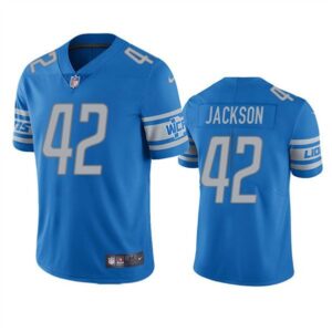 Detroit Lions #42 Justin Jackson Blue Vapor Untouchable
