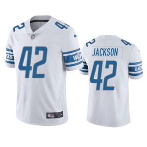 Detroit Lions #42 Justin Jackson White Vapor Untouchable