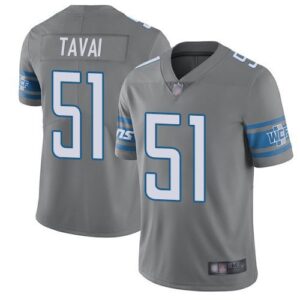 Detroit Lions #51 Jahlani Tavai Gray Rush Vapor Untouchable