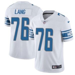 Detroit Lions #76 T.J. Lang White  Vapor Untouchable