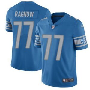 Detroit Lions #77 Frank Ragnow Blue Team Color  Vapor Untouchable