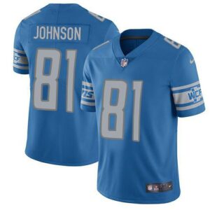 Detroit Lions #81 Calvin Johnson Blue Vapor Untouchable