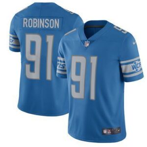 Detroit Lions #91 A'Shawn Robinson Blue Vapor Untouchable