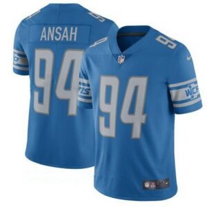 Detroit Lions #94 Ezekiel Ansah Blue Vapor Untouchable
