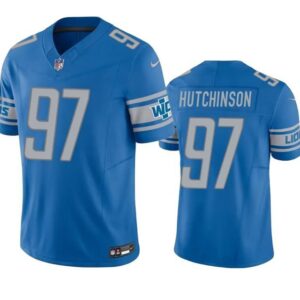 Detroit Lions #97 Aidan Hutchinson Blue 2023 F.U.S.E. Vapor Untouchable
