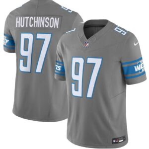 Detroit Lions #97 Aidan Hutchinson Grey 2023 F.U.S.E. Vapor Untouchable