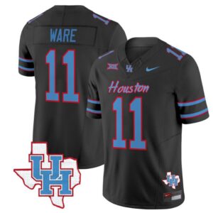 Andre Ware  #11 Houston Cougars Oilers   Stitched Black