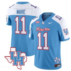 Andre Ware  #11 Houston Cougars Oilers   Stitched Blue Alternate