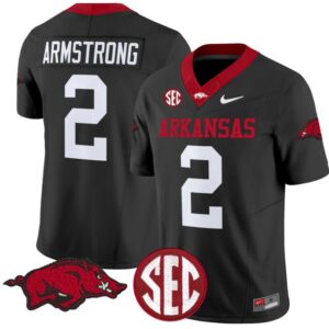 Andrew Armstrong  #2 Arkansas Razorbacks Vapor  College  Stitched Black