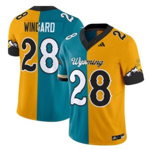 Andrew Wingard  #28 Wyoming Cowboys Split Vapor   Stitched