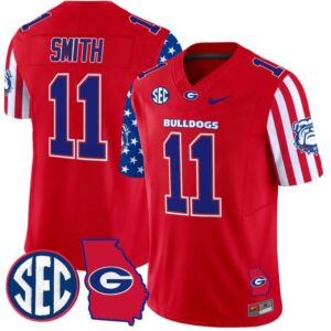 Arian Smith  #11 Georgia Bulldogs American Style Vapor   Stitched Red
