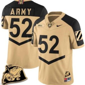 Austin Hill  #52 Army Black Knights   Stitched Gold Alternate