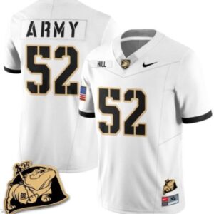 Austin Hill  #52 Army Black Knights  Stitched White