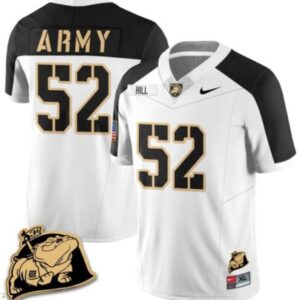 Austin Hill  #52 Army Black Knights College  Stitched White Alternate
