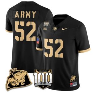 Austin Hill  #52 Army Black Knights Vapor  College  Stitched Black