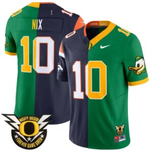 Bo Nix  #10 Oregon Ducks Split Vapor   Stitched