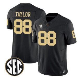 Brock Taylor  #88 Vanderbilt Commodores College  Stitched Black