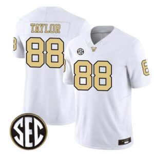 Brock Taylor  #88 Vanderbilt Commodores College  Stitched White