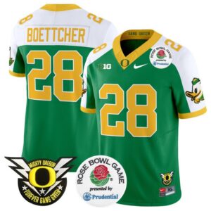 Bryce Boettcher  #28 Oregon Ducks  2024 Rose Bowl Green Alternate