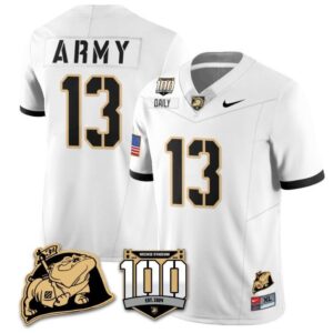 Bryson Daily  #13 Army Black Knights Vapor  College  Stitched White