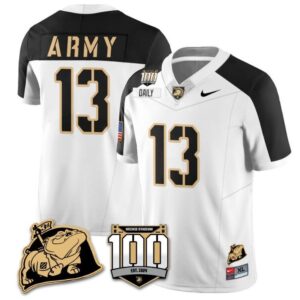 Bryson Daily  #13 Army Black Knights Vapor  College  Stitched White Alternate