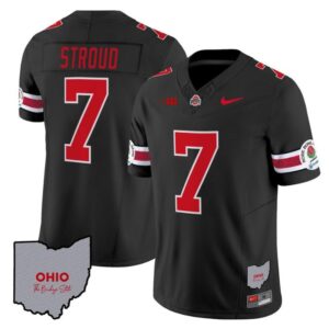 C J Stroud  #7 Ohio State Rose Bowl Patch  V3 Black