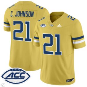 Calvin Johnson  #21 Georgia Tech Yellow Jackets Vapor   Gold