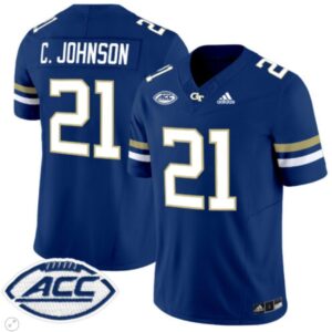 Calvin Johnson  #21 Georgia Tech Yellow Jackets Vapor   Navy