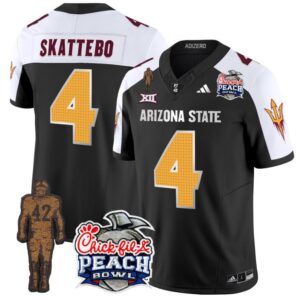 Cam Skattebo  #4 Arizona State Peach Bowl Patch  V2 Black Alternate