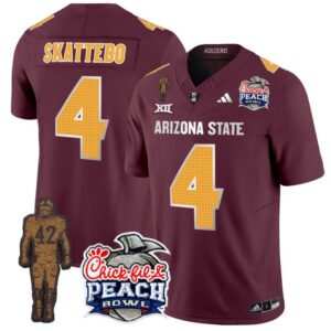 Cam Skattebo  #4 Arizona State Peach Bowl Patch  V2 Maroon
