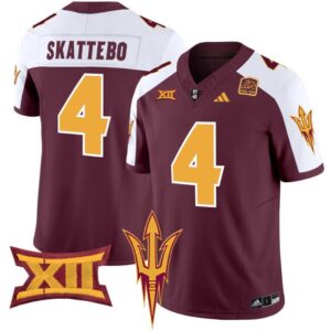 Cam Skattebo  #4 Arizona State Sun Devils Vapor  College  Maroon Alternate