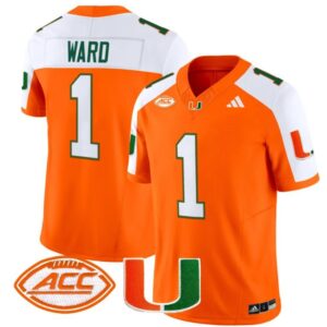 Cam Ward  #1 Miami Hurricanes Vapor  Stitched Orange Alternate