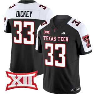Cameron Dickey  #33 Texas Tech Red Raiders Vapor   Black Alternate