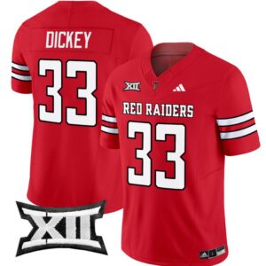 Cameron Dickey  #33 Texas Tech Red Raiders Vapor   Red