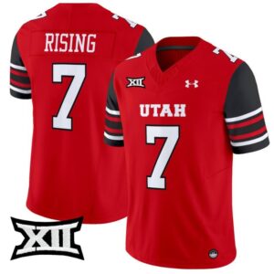 Cameron Rising  #7 Utah Utes Vapor  College  Stitched Red